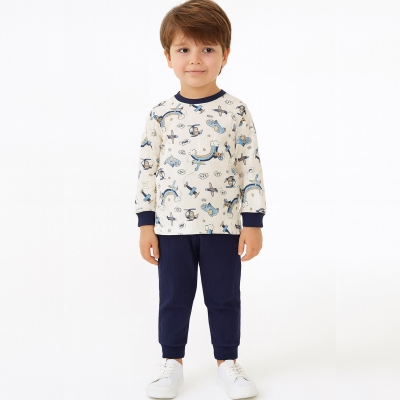 2/5 Y GOKKUSAGI BASKILI ERKEK PIJAMA TAKIMI