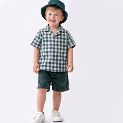 2/5 Y KARE GOMLEKLI SAPKALI SORTLU ERKEK TAKIM