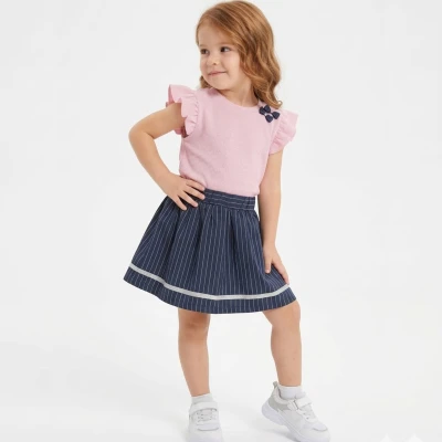 2/5 Y KURDELELI CIZGI ETEKLI KIZ TAKIM