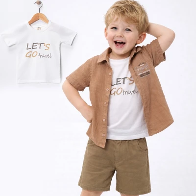 2/5 Y LETS GO GOMLEKLI SORTLU 3LU ERKEK TAKIM