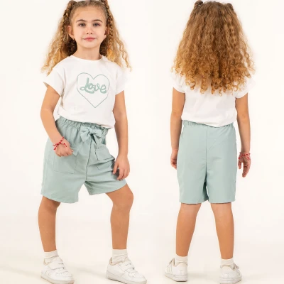 2/5 Y LOVE KALP BASKILI SORTLU KIZ TAKIM