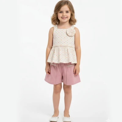 2/5 Y PUANLI BLUZ SORTLU KIZ TAKIM