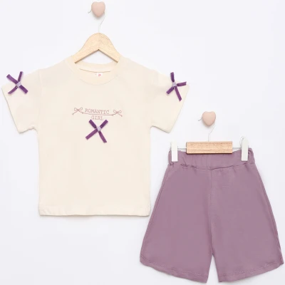 2/5 Y ROMANTIC GIRL NAKISLI SORTLU KIZ TAKIM