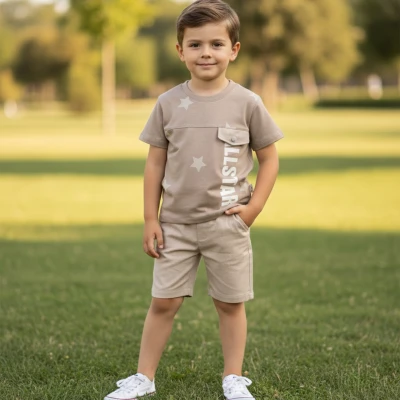 2/5 Y STAR BASKILI CEP DETAYLI SORTLU ERKEK TAKIM