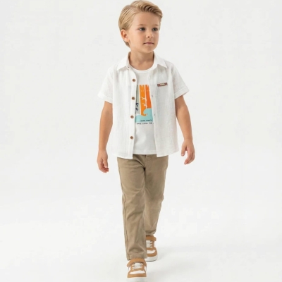 2/5 Y SUMMER BASKILI GOMLEKLI 3LU ERKEK TAKIM