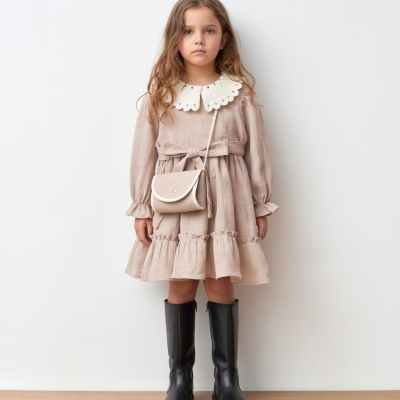 2/5 Y SUZENE YAKA PAMUKLU ELBISE