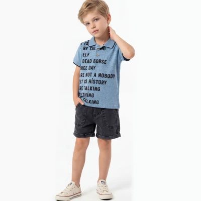 2/5 Y YAZI BASKILI KOT SORTLU ERKEK TAKIM