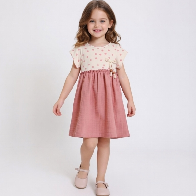 2/5 YAS KIZ GOOD DAYS BASKILI ELBİSE