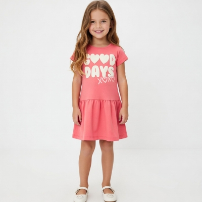 2/5 YAS KIZ GOOD DAYS BASKLI ELBİSE