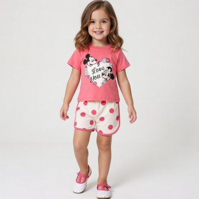 2/5 YAS KIZ MİNNİE BASKILI TAKIM