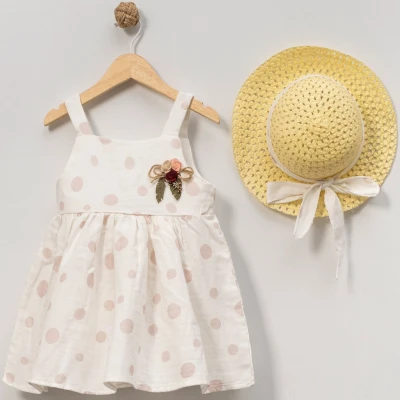 2/5 YAS KIZ PUANLI ELBİSE