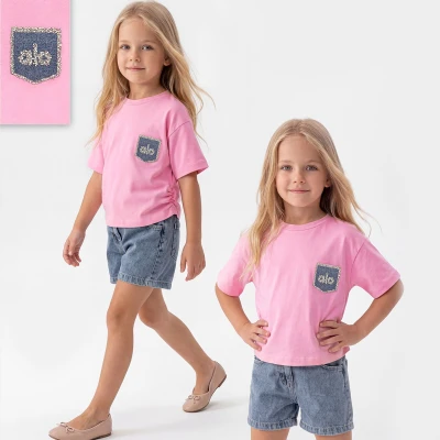 2/6 Y ALO TASLI TISORT KOT SORTLU KIZ TAKIM