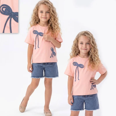 2/6 Y FIYONK BASKILI KOT SORTLU KIZ TAKIM