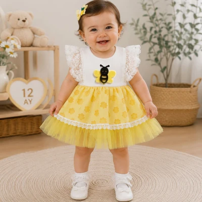 3/12 AY ARILI 2LI BEBE ELBISE