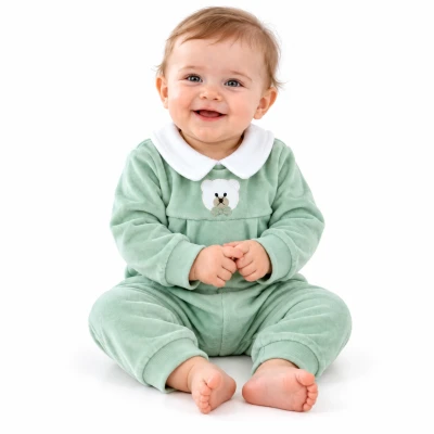 3/12 AY AYICIK NAKIS BEBE YAKA KADIFE BEBE TULUM
