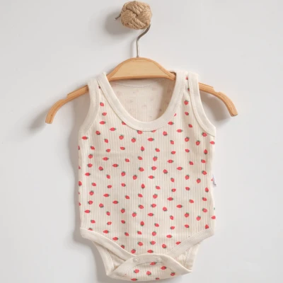 3/12 AY UNİSEX MİNİK ÇİLEK ASKILI KÜÇÜK BADY 