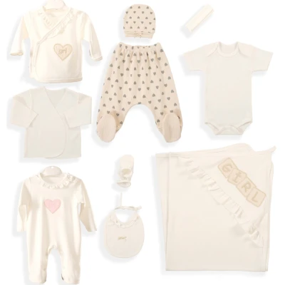 3/3 AY KIZ 10 PARÇA ZIBIN SETİ RAPORLU GİRL NAKIŞL