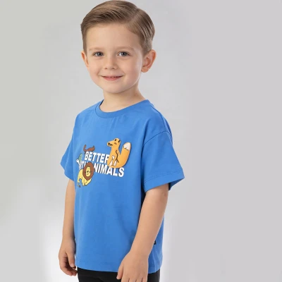 3/6 Y BETTER ANIMALS BASKILI ERKEK TISORT