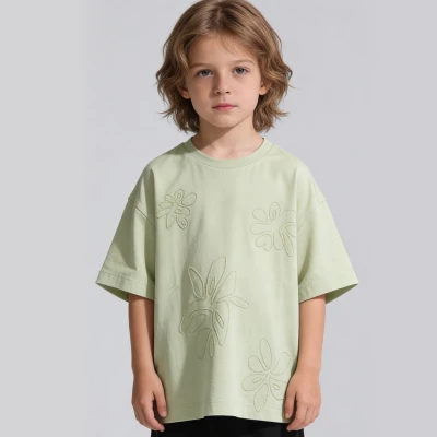 3/6 Y CICEK DESEN BASKILI ERKEK TISORT