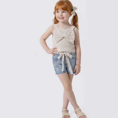 3/6 Y DANTEL BUSTIYER KOT SORTLU KIZ TAKIM