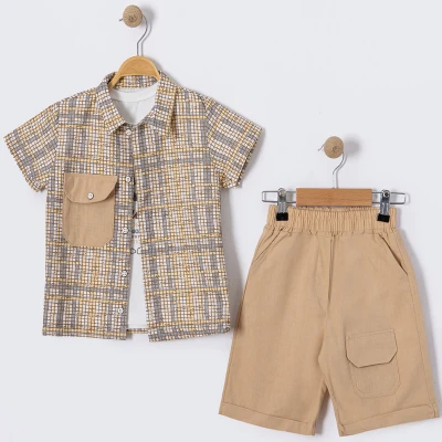 3/6 Y GOMLEKLI SORTLU 3LU ERKEK TAKIM