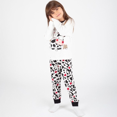 3/6 Y INEK BASKILI KIZ PIJAMA TAKIMI