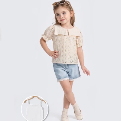 3/6 YAS KIZ BRODE GÖMLEK YAKA TAKIM