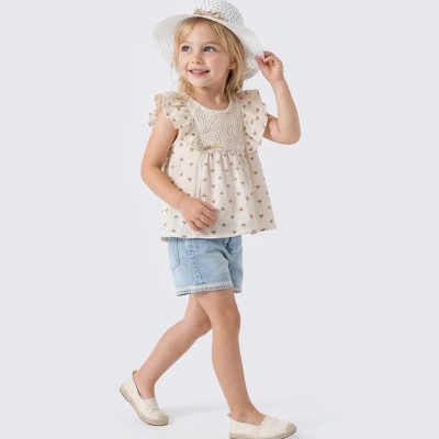 3/6 YAS KIZ KALP DESEN MÜSLİN TAKIM