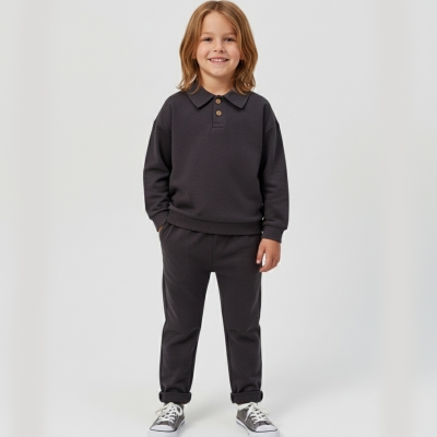 3/6 YAS KIZ KİDS YAKA BASİC İKİLİ TAKIM