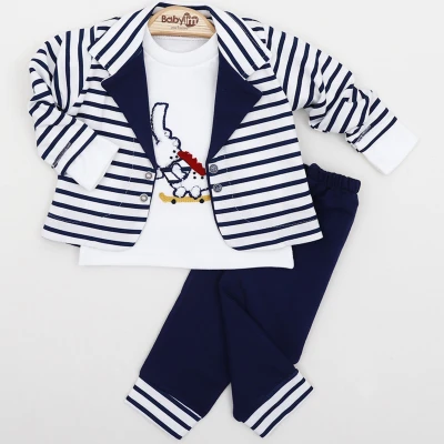 3/9 AY ERKEK TİMSAH NAKIŞLI 3, LÜ CEKET TAKIM