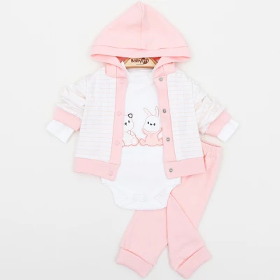 3/9 AY KIZ AYICIKLI 3,LÜ KAPŞONLU TAKIM