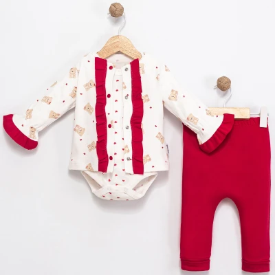 3/9 AY KIZ KALPLİ AYI 3'LÜ TAKIM