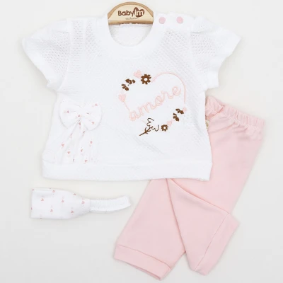 3/9 AY KIZ SAÇ BANTLI KALPLİ 2,Lİ SWEAT TKM