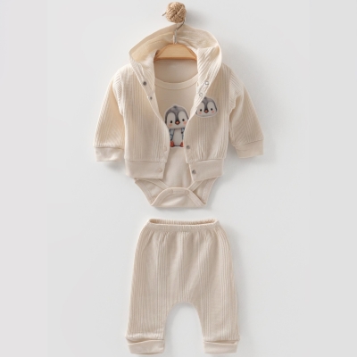 3/9 AY PENGUEN NAKISLI BEBE TAKIM