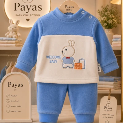 3/9 AY TAVSAN NAKISLI KADIFE BEBE TAKIM