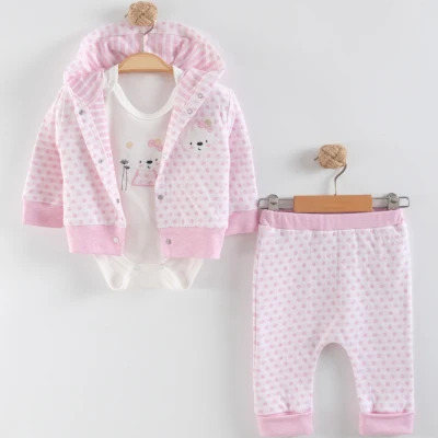 3/9 AY UNİSEX PUANTİYELİ AYICIK 3'LÜ TAKIM 