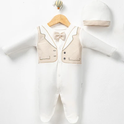 3/9 AY YELEK GORUNUMLU PAPYONLU ERKEK BEBE TULUM