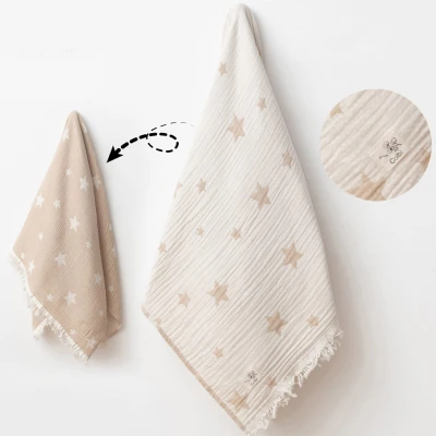 4 KAT YILDIZ DESEN MUSLIN BEBE  BATTANIYE