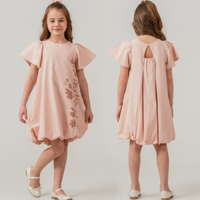 5/8 Y BASKILI POPLIN BALON ELBISE