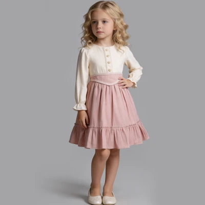 5/8 Y DANTELLI KETEN ELBISE