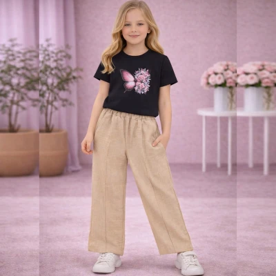 5/8 Y DUZ PANTOLONLU KIZ TAKIM