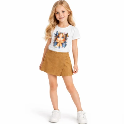 5/8 Y DUZ SORT ETEKLI KIZ TAKIM