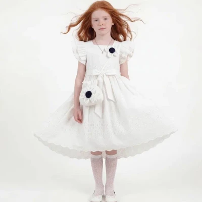 5/8 Y GUL CICEKLI BEZ CANTALI ELBISE