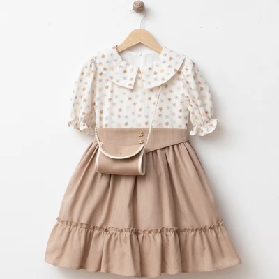 5/8 Y MINIK PAPATYALI KEMER DETAY ELBISE