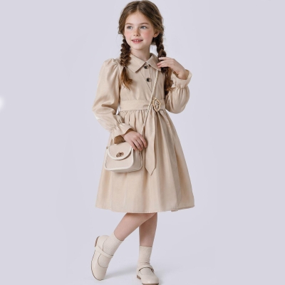 5/8 Y YANDAN BAGLAMALI CANTALI ELBISE