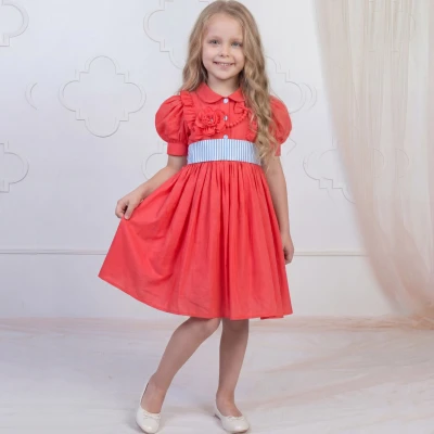 5/8 YAŞ ÇİZGİ ŞERİTLİ  ELBİSE 