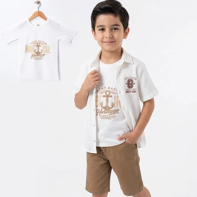 6/10 Y COOL POWER GOMLEKLI 3LU SORTLU ERKEK TAKIM