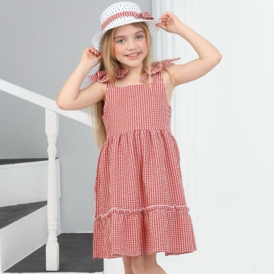 6/10 Y SAPKALI KARELI BURUMCUK ELBISE