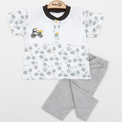 6/12 AY ERKEK ÇOCUK BİSİKLETLİ 2,Lİ SWEAT TKM