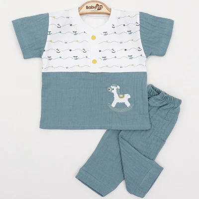 6/12 AY ERKEK KUZU NAKIŞLI 2,Lİ SWEAT TAKIM